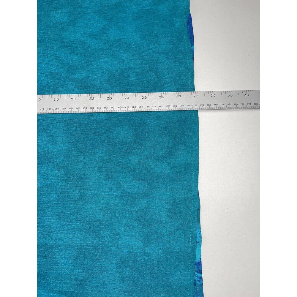 CM Shapes Shirt Tunic Plus size 1x Teal & Purple Rayon NWT Embroidery - Picture 9 of 10